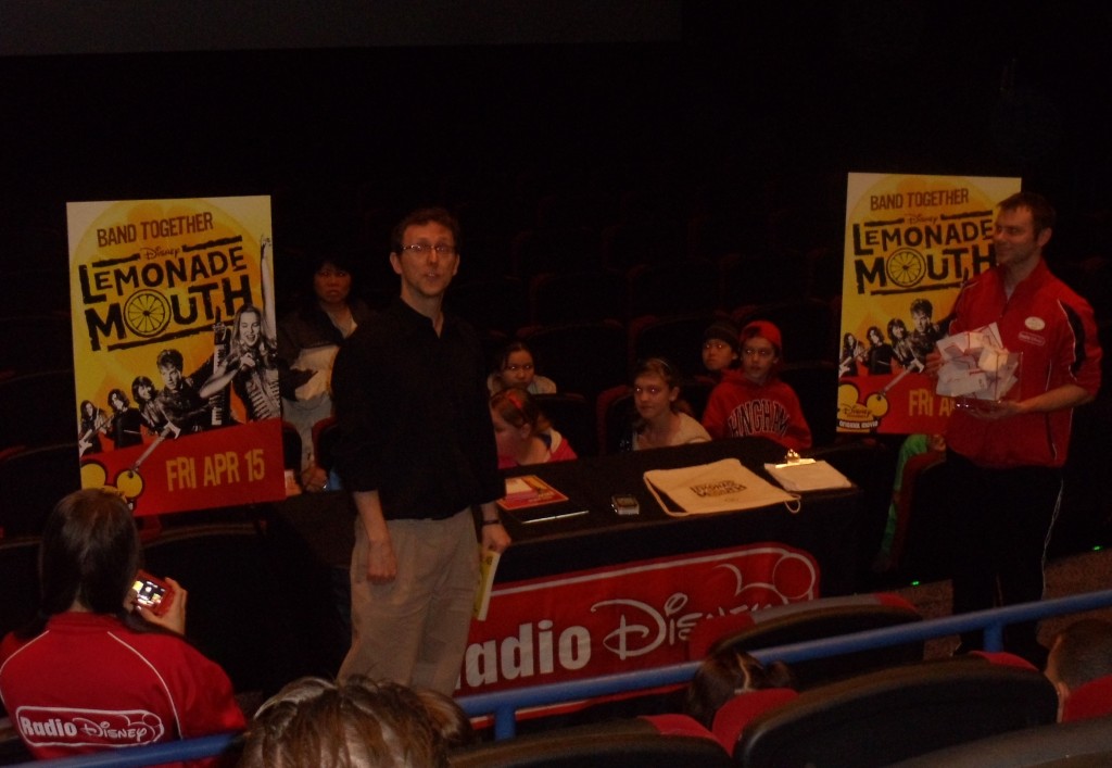 Radio Disney and author Mark Peter Hughes at 1st public Lemonade Mouth